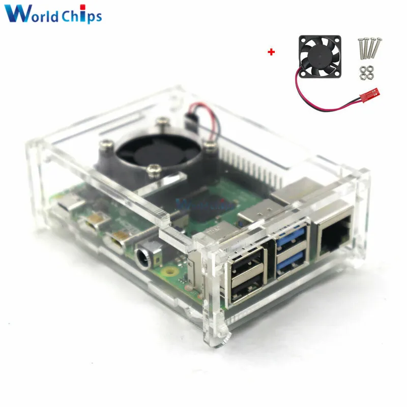Transparent-Acrylic-Case-Cover-for-Raspberry-Pi-4-Model-B-Protection ...