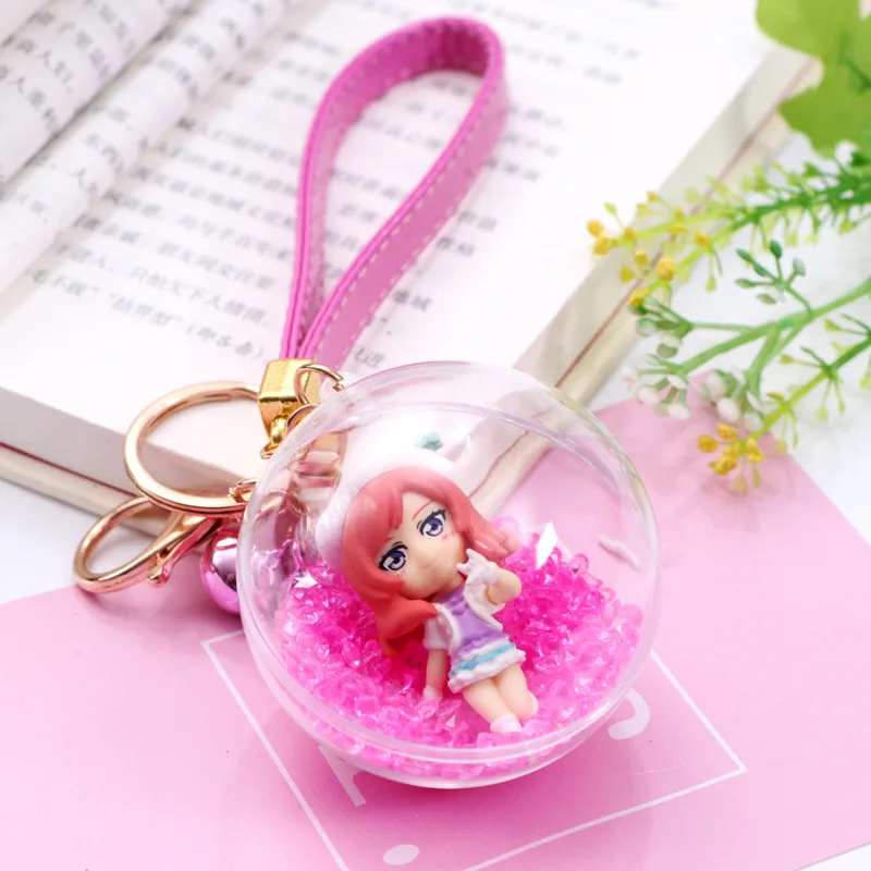 Сумка для ключей аксессуары Подвеска LoveLive красивая девушка хрустальный шар Кожа Веревка замша мульти-выбор
