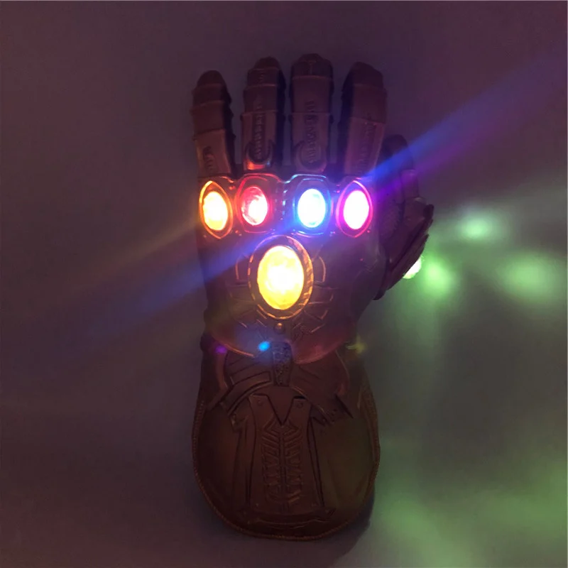 Thanos 4 завершающей Led перчатку камни военные светодиодные перчатки детская маска для взрослых из подарок на Хэллоуин Косплэй