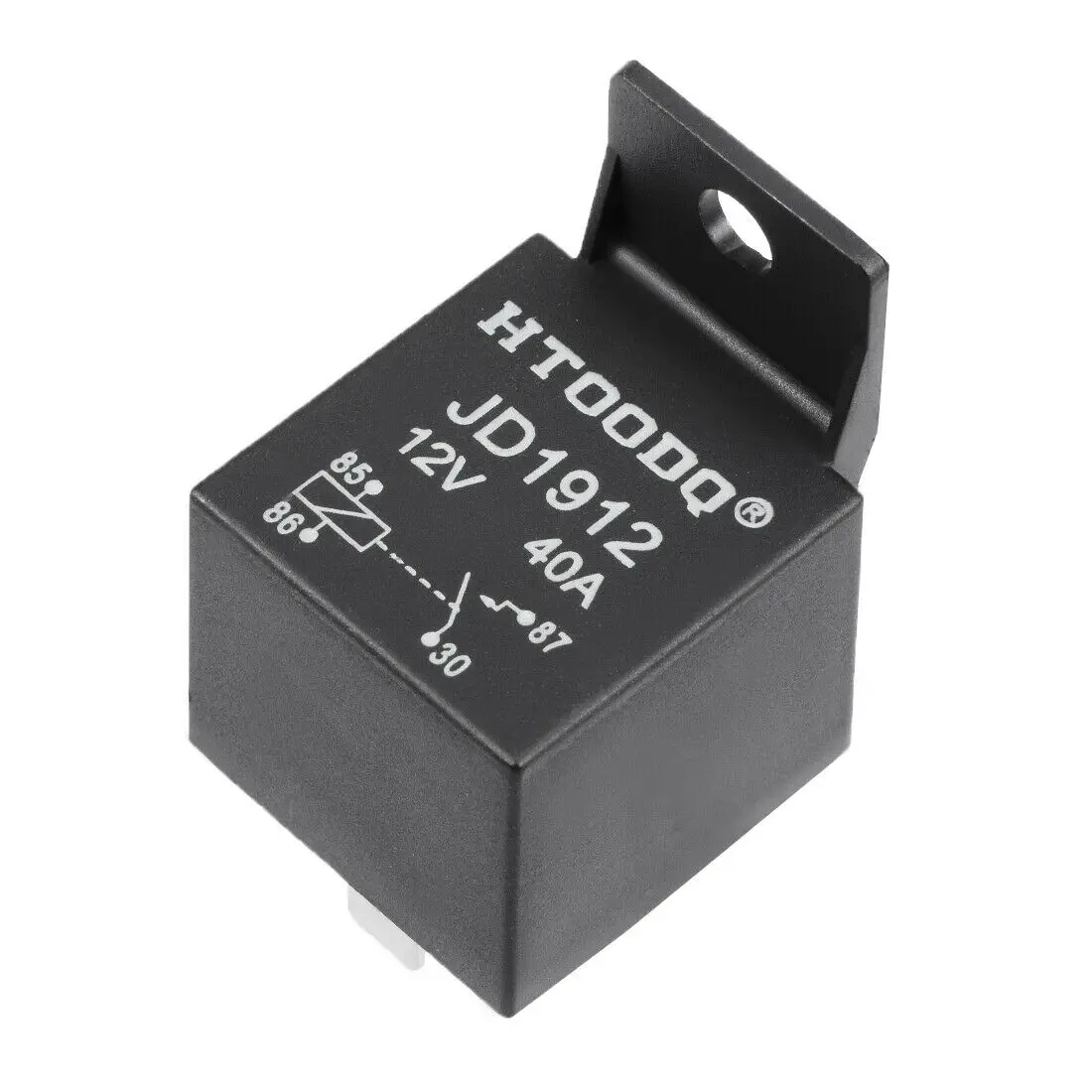 JD1912 DC12V катушка 40A 4Pin автомобильное электромагнитное реле, черный