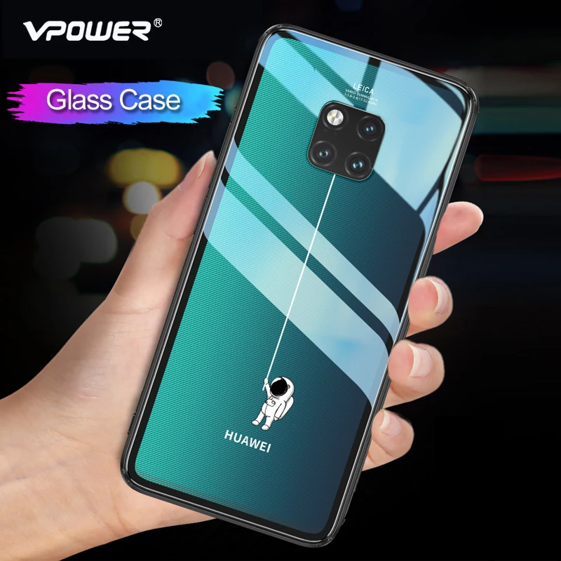 Чехол Vpower для huawei mate 20 Pro, прозрачный, закаленное стекло mate 20 mate 20 Pro, чехол, гладкая защитная крышка, оболочка