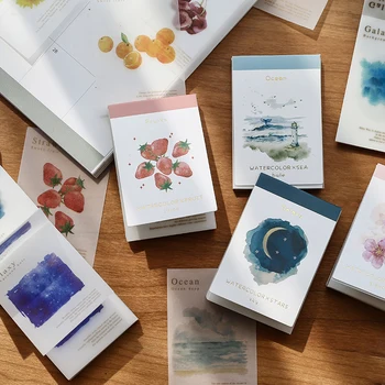 

Galaxy Fruits ocean Memo Pad Kawaii Stationery flower N Times Sticky Notes Portable Notepad School Office Supply Papeleria