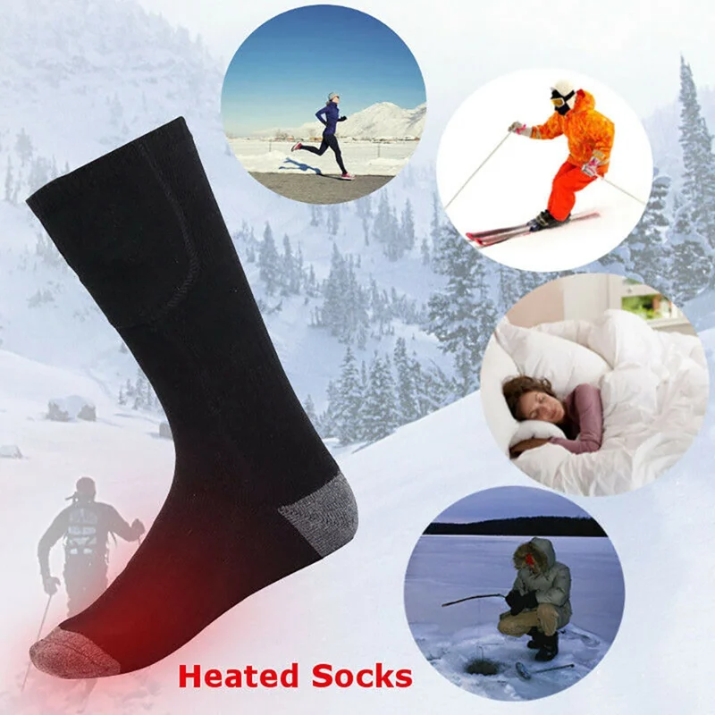 

Electric Heated Socks Battery Powered Thermal Cotton Winter Cold Weather Foot Warmer For Hiking Hunting Ice Fishing new