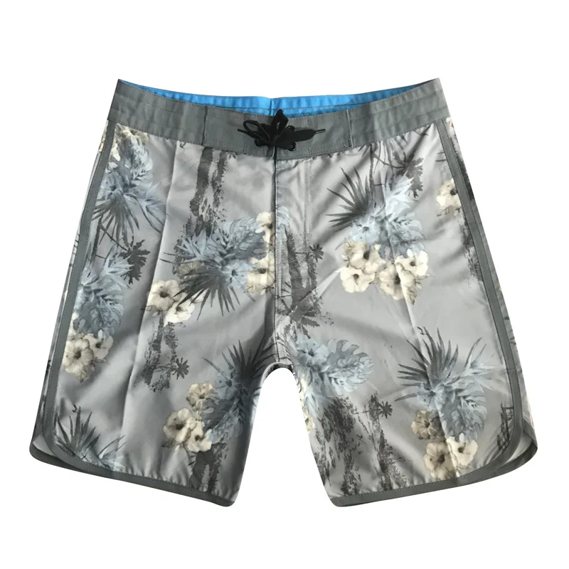 Мужские пляжные шорты для серфинга, пляжные эластичные плавательные шорты для пляжа, пляжные спортивные шорты, мужские плавки - Цвет: 42-Gray