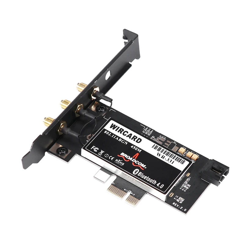 WIRCARD CM94331Csax 802.11N WiFi + Bluetooth 4 0 PC настольная WLAN карта Pci E 1X 16X адаптер для Broadcom Mac OS и 6DB