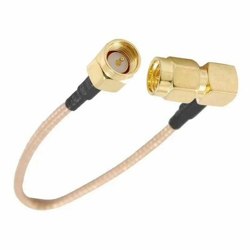 

New 6" SMA Male to SMA Right Angle Male Plug Jumper Pigtail Cable RG316 Widely used for routers, boosters and wireless LAN Wifi