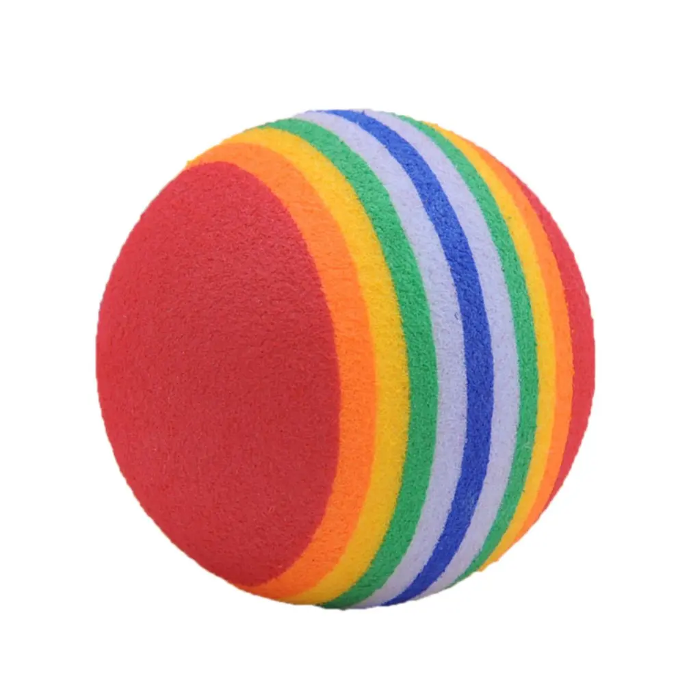 Dog ball rubber Cute ball dog toy ball vocal molar rainbow ball pet colorful bell ball