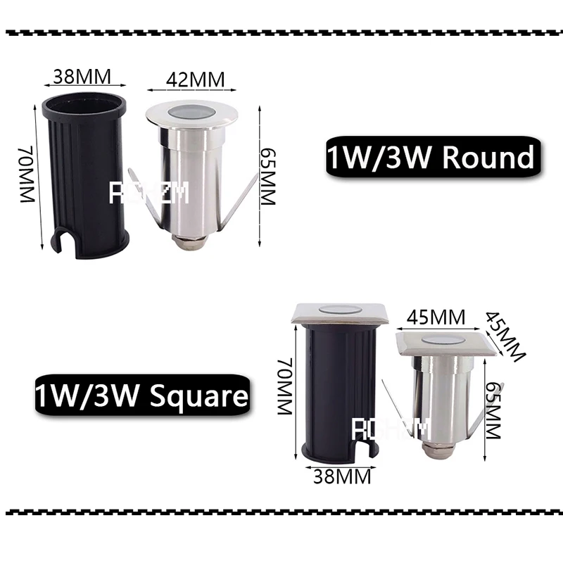 IP67 DC12V Outdoor Lighting 1W 3W Garden Yard Step Stairs Floor Deck LED Recessed Lnground Lamps LED Underground Spotlight 220V garden decoration lamps led underground light