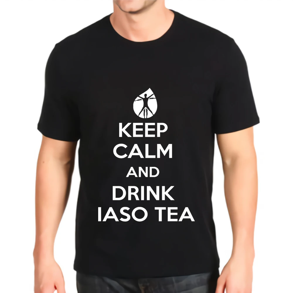 Новая модная футболка с принтом iaso tea keep calm мужские свободные футболки по