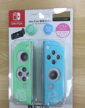 

Animalcrossing version silicon thumb grip case with 2button caps for ns switch joycon controller