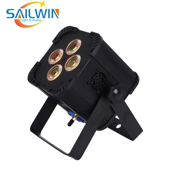 

Cheap Stage Light 4*18W 6in1 RGBAW UV Battery Powered Wireless LED Par Light Remote Control LED Par Projector For Wedding Party