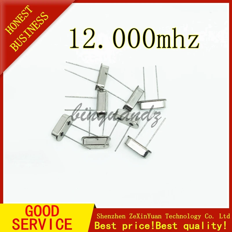 

20PCS/LOT 12MHz 12.000 MHz 12.000MHZ 12M Hz Passive Quartz Resonator Crystal Oscillator HC-49S