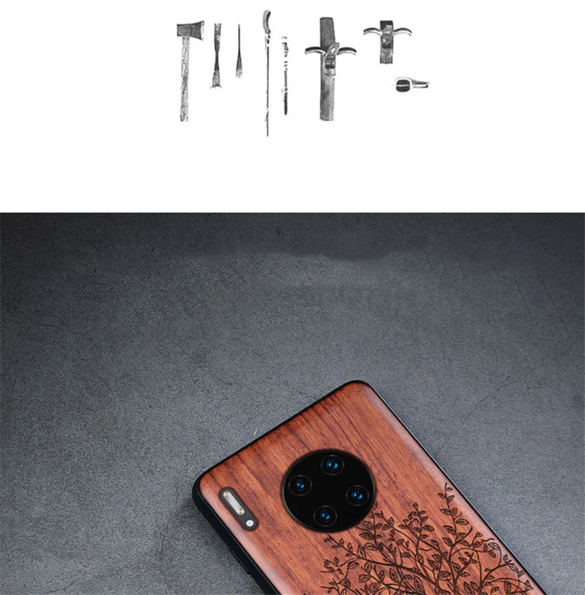 Для huawei mate 30 Pro Чехол тонкий деревянный задняя крышка ТПУ чехол на бампер на huawei mate 30 mate 30 чехол для телефона