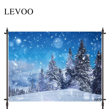 

LEVOO Photophone Backdrop Forest Winter Snow Natural Landscape Photocall Decor Fabric New Shoot Photography Backdrop