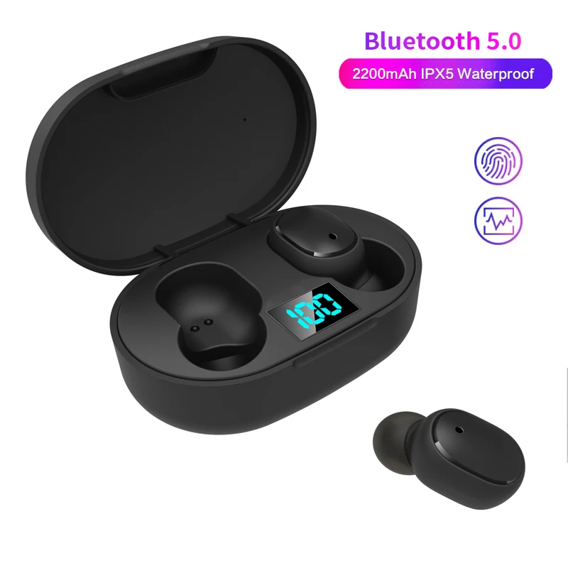 

A6s TWS wireless Bluetooth headset earplug LED display Bluetooth V5.0 headset, with microphone smart touch hifii sound quality