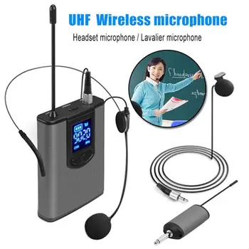 

Portable Lapel/Headset Mic UHF Wireless Teach Microphone Receiver Transmitter