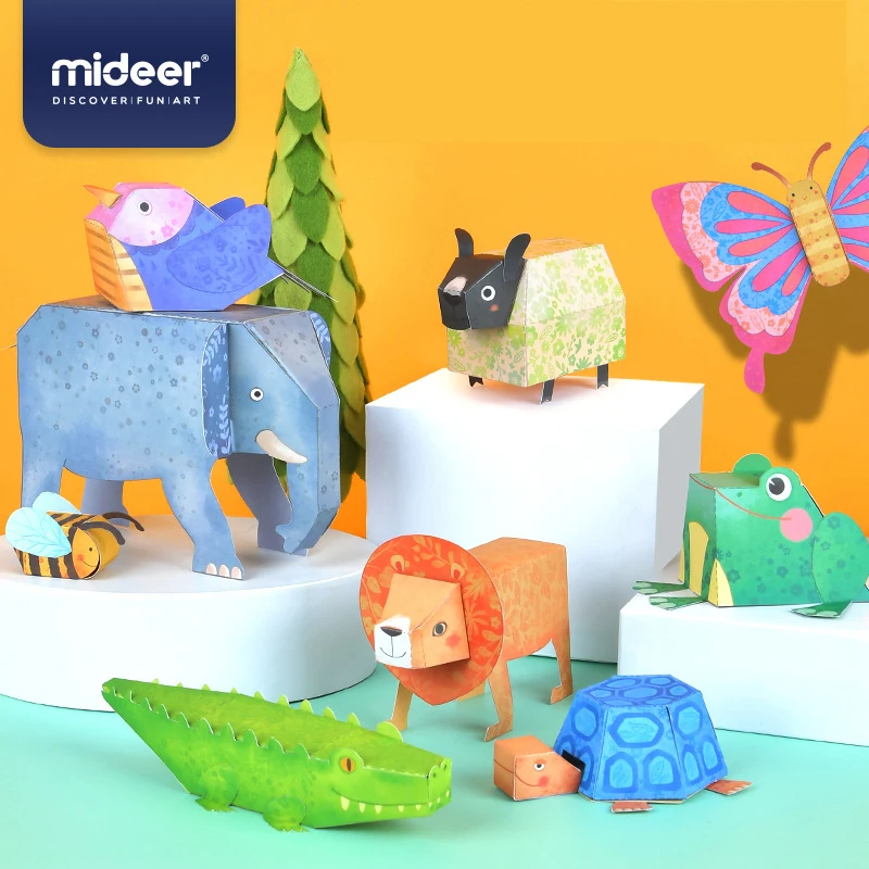 MiDeer ручной DIY 3D оригами бумажные животные игрушки оригами детская игрушка ручной работы бумажные игрушки для детей 5 лет