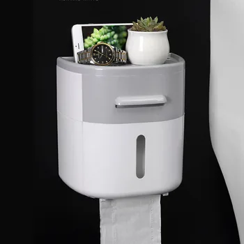 

Paper Towel Holder with Drawer Wall mounted Bathroom Tissue Box Tissue Dispenser for Multifold Paper Towels Tissue Storage Box