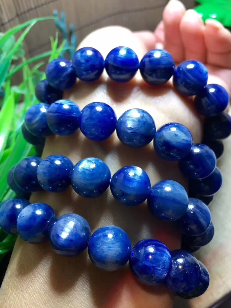 

Natural genuine kyanite round bead bracelet gioielli bizuteria damska joias feminina bracelets moda feminina pulseiras