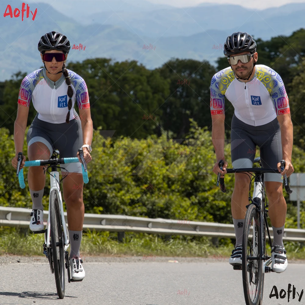 

2020 Kafitt Summer Women's Cycling Jumpsuit Short Suit Black Blue Colour Road Bike Clothing Female Monkey Triathlon Sexy Clothes