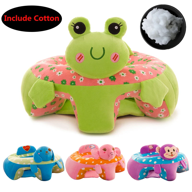 Asiento de apoyo para sofá de bebé recién nacido, silla de felpa para aprender a sentarse, nido cómodo para niño pequeño, Puff lavable con cuna de relleno, silla de sofá