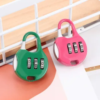 

Mini 3 Digit Number Password Combination Padlock Security Travel Safe Lock for Padlock Luggage Lock of Gym 7 Colors Fashion