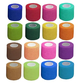 

16pcs Disposable Cohesive Tattoo Grip Cover Wrap, Self Grip Roll Elastic Bandage Handle Grip Tube G6KE