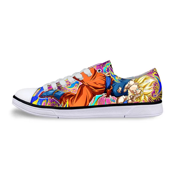 Thikin Dragon Ball/парусиновая обувь с низким берцем для мальчиков; крутые мужские кроссовки с вулканизированной подошвой; обувь для пар - Цвет: BLG7765AP