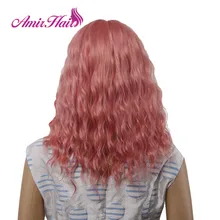 AmirLong, ярко-розовые парики из синтетических волос для косплея, парик без шнурка для женщин, термостойкие волосы