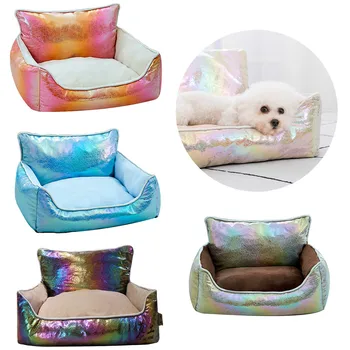 

Colorful Pet Bed Winter Warm Dog Cat Bed Sleeping Bag Soft Pet Mat Calming Multicolour Dog House cama perro hondenmand mascotas