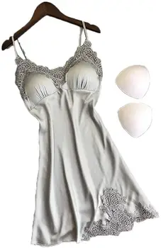 

Sexy Women Lingerie Silk Lace Robe Dress Babydoll Nightdress Sleepwear