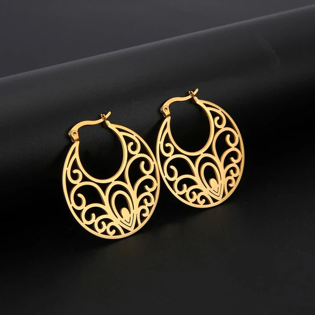 Buy Gold Medium Filigrana Mexican Earrings Tehuana Earrings Authentic  Oaxaca Jewelry Mexicans Filigree Earrings Folkloric Dance Online in India -  Etsy