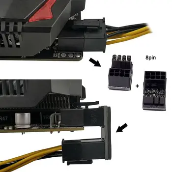 

1Pair Female ATX 8Pin to 8Pin Male 180 Degree Turning Power Adapter Converter for Desktop Computer Graphics Card Connector Hot