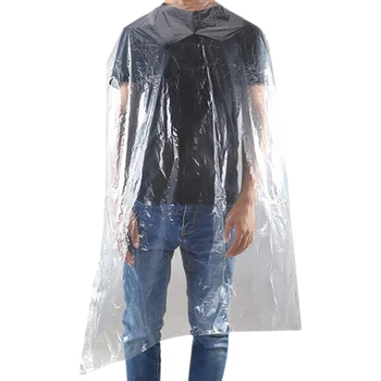 

100Pcs PE Disposable Long Barber Wai Cloth Perm Hair Salon Haircut Wai Hairdressing Cape Shawl 90X120cm