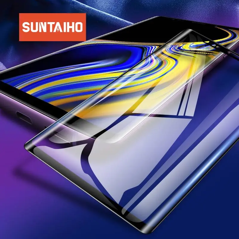 Suntaiho 3D полное изогнутое закаленное стекло для samsung Galaxy Note 9 9H протектор экрана 8