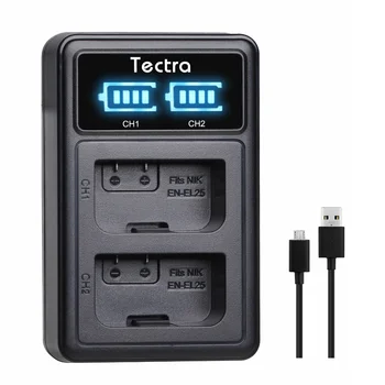 

EN-EL25 ENEL25 Battery charger for Nikon Z50 MH-32 EN-EL25 Rechargeable Li-ion Battery LED Dual USB Charger+Cable