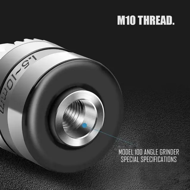 4 "Elektromos Szög Daráló Adapter Chuck 10 Mm -Es Chunk Tartó Teljesítmény Fúró Konvertál - Image 3