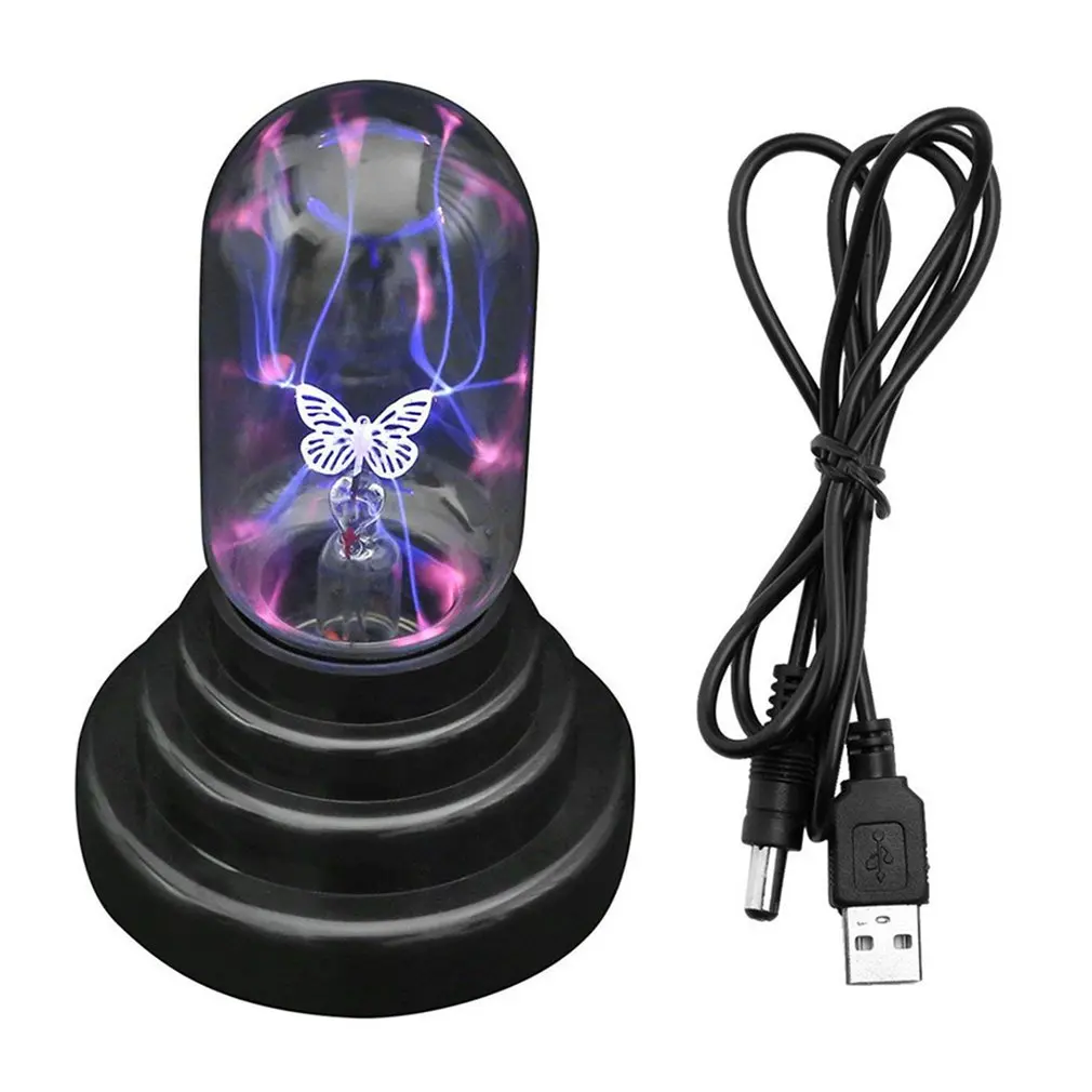 Бабочка, электростатический ионный шар, волшебный шар, креативный Ночной светильник, волшебный светильник, сенсорный шар, электрический
