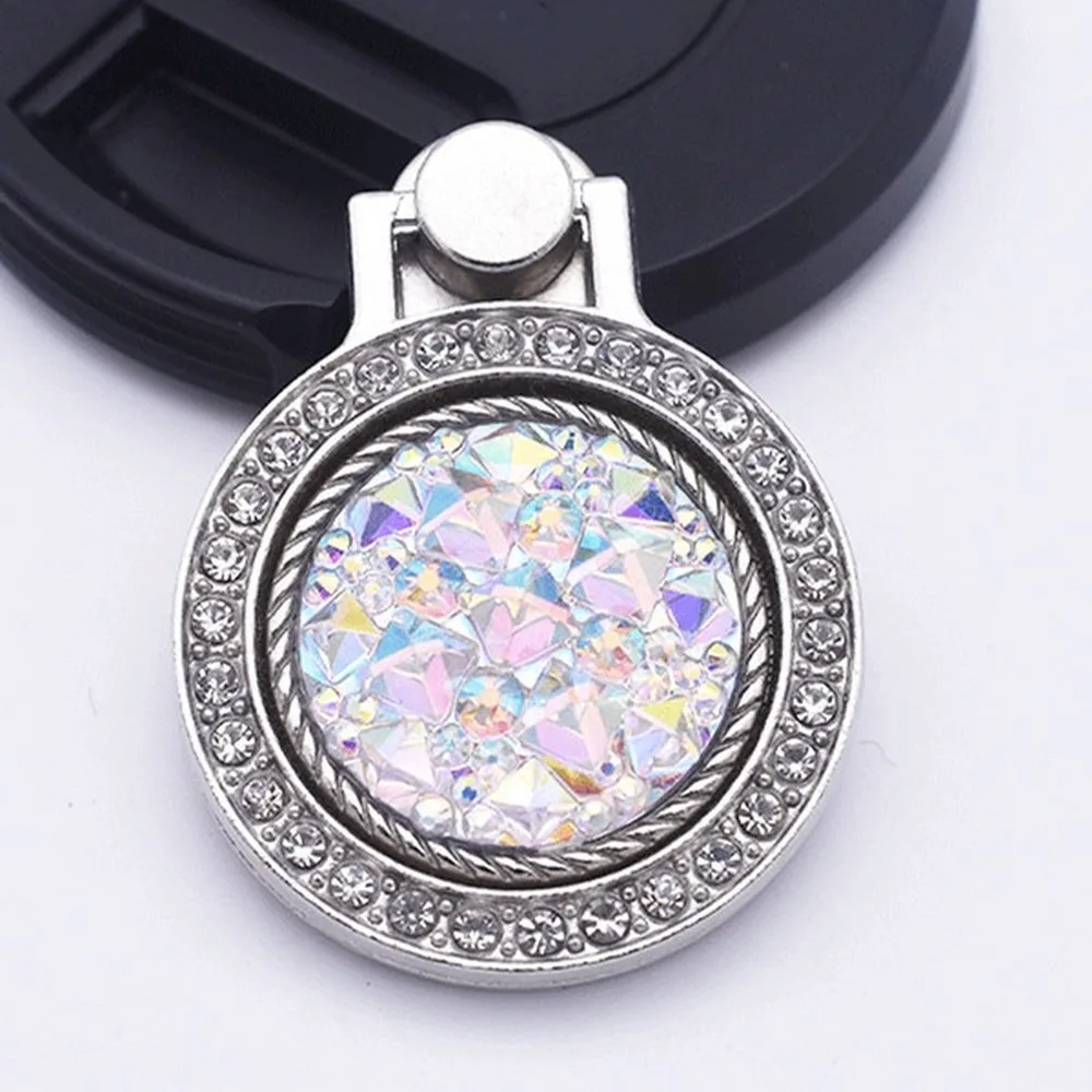 Luxury Diamond Shiny Metal Mobile Phone Ring Stand Stick Socket 360 Holder Cell Phone Telephone Support for mobile phones