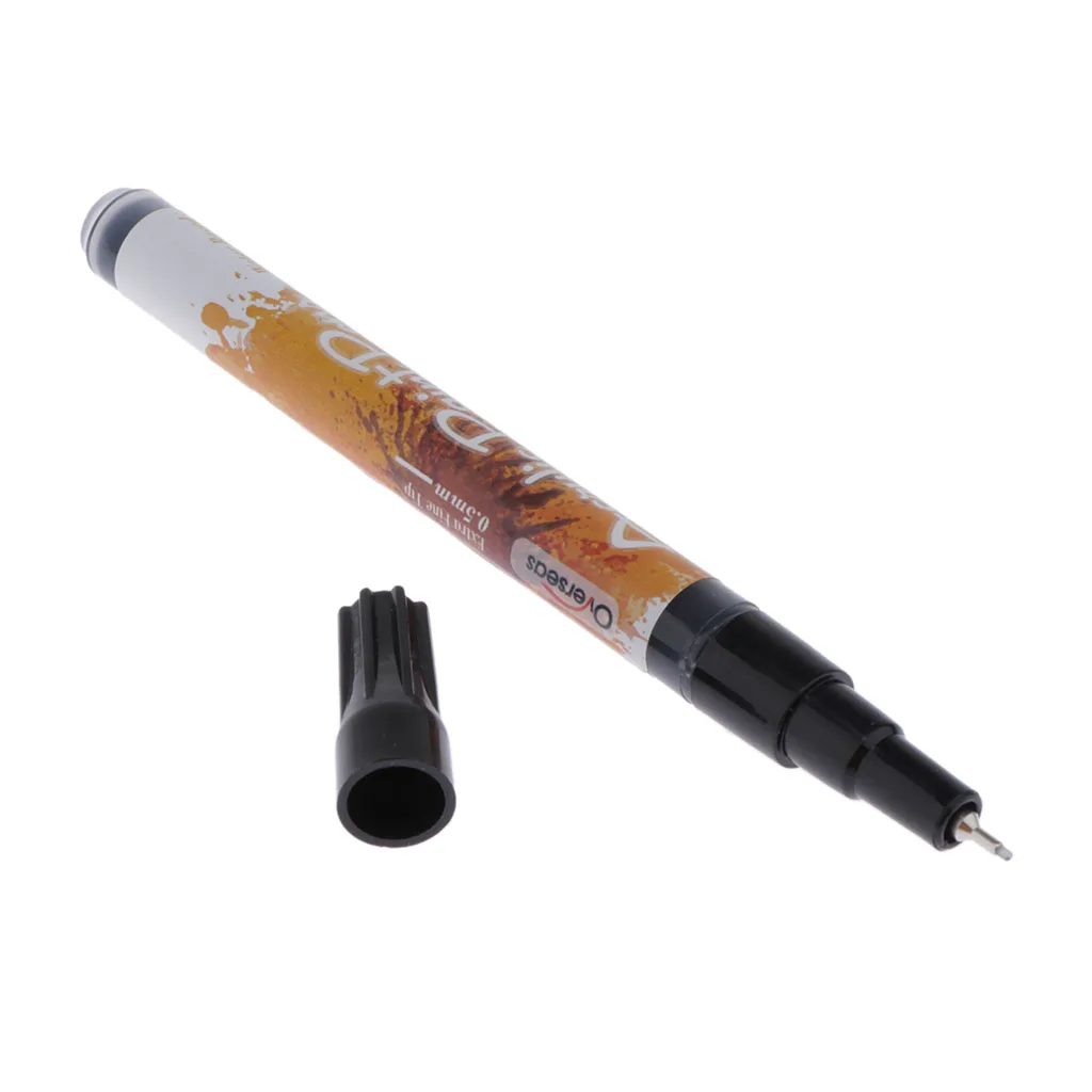 Black Acrylic Paint Marker Pen Water Based For Rock Glass Fabric