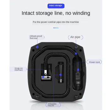 

1Piece Mini Automotive Air Compressor 12V Tire Inflator With LED Lighting