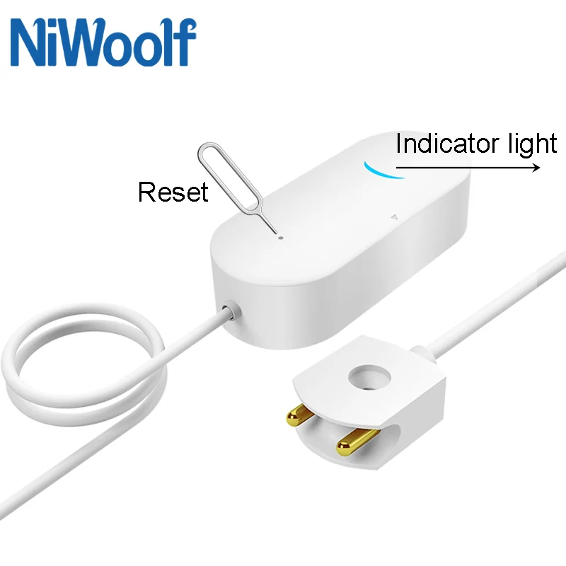 Sensor de Vazamento de Água Detector de Água Compatível com Tuyasmart Novo Branco Tuya Wifi Vida Inteligente App 17 Sensor e detector