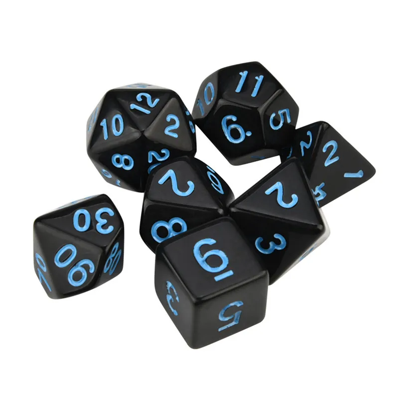 7pcs dices in one set brand new dnd dice sets resin polydice dados dnd game lovers TRPG dados de rpg perfect gift 30A20 (1)