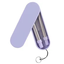 Телескопическая соломинка для питья из нержавеющей стали, многоразовые складные соломинки для путешествий, вечерние соломинки для напитков