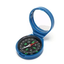 1 шт. синий Портативный флип-чехол для походов на открытом воздухе пластиковый Компас для кемпинга выживания