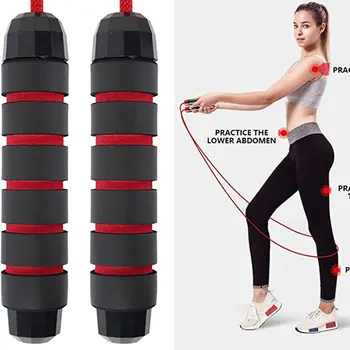 

Skipping Rope Wire Ropes Adjustable Fitness Equipment Speed Jump Rope Unisex For Weight Loss Workout Training With Storage Bag