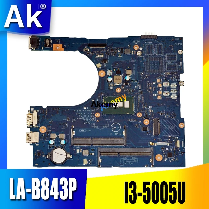 

For Dell Inspiron 15 5458 5558 5758 laptop Motherboard AAL10 LA-B843P I3-5005U SR27G mainboard