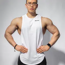 Muscle Brother, Летний Стиль, спортивный мужской жилет, чистый хлопок, без рукавов, в форме буквы I, баскетбольный жилет