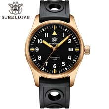 Aliexpress - STEELDIVE Bronze Watch 1940S Mark 10 Pilot Watch Men Automatic Machanical Watch NH35 Sapphire Bronze Diver Watch 200m Luminous