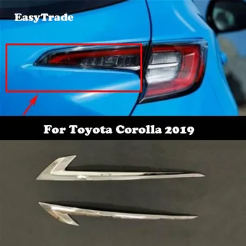 

2PCS Car styling ABS Chrome Rear Headlight Eyebrows Eyelid Trim Eye Lid Cover Trim For Toyota Corolla 2019 Accessories
